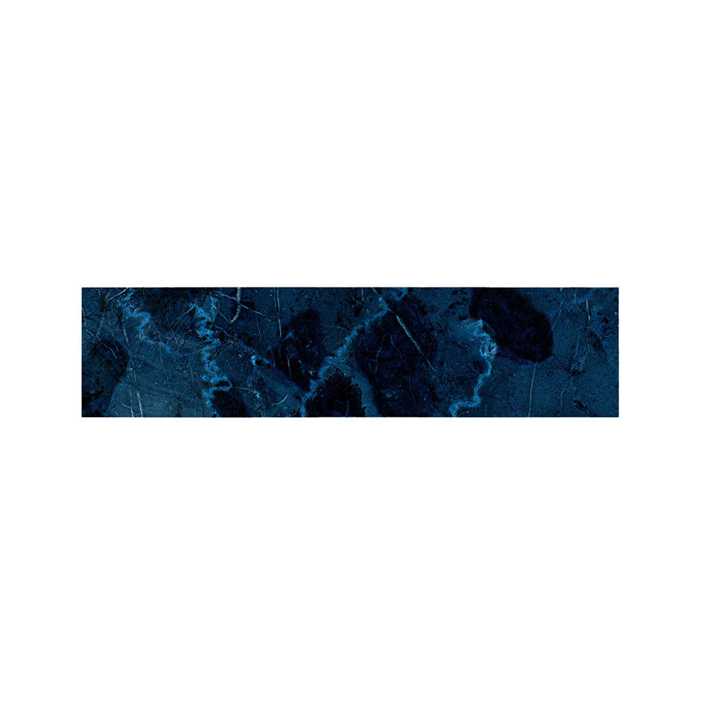 Dark Blue Marble Print Bed Runner