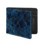 Dark Blue Marble Print Bifold Wallet