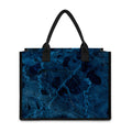 Dark Blue Marble Print Canvas Tote Bag