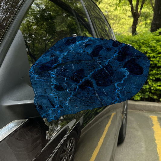 Dark Blue Marble Print Car Side Mirror Covers