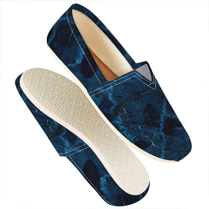 Dark Blue Marble Print Casual Shoes