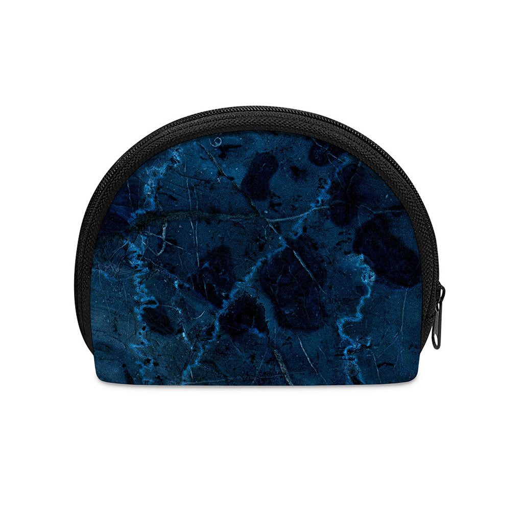 Dark Blue Marble Print Coin Purse