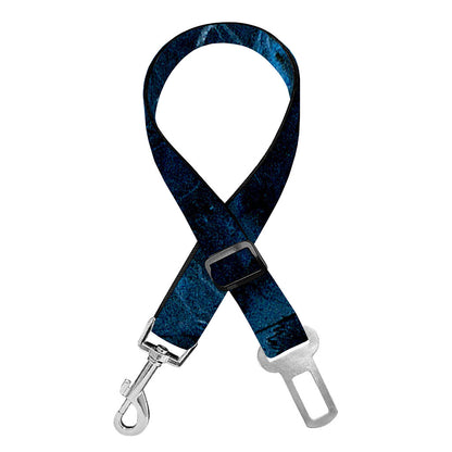 Dark Blue Marble Print Dog Seat Belt