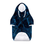 Dark Blue Marble Print Dog Zip Up Hoodie