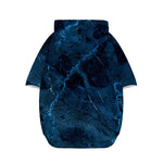 Dark Blue Marble Print Dog Zip Up Hoodie