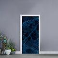 Dark Blue Marble Print Door Sticker