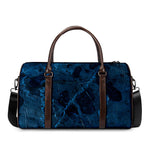 Dark Blue Marble Print Duffle Bag