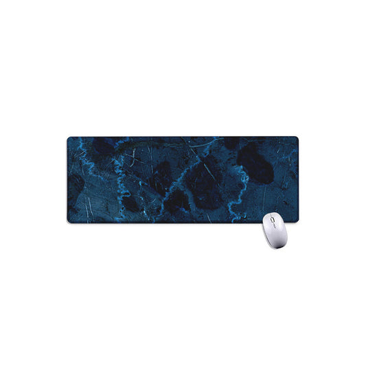Dark Blue Marble Print Extended Mouse Pad