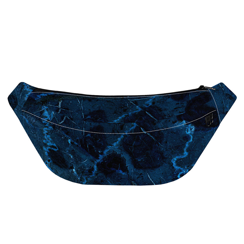 Dark Blue Marble Print Fanny Pack