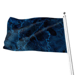 Dark Blue Marble Print Flag