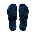 Dark Blue Marble Print Flip Flops