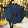 Dark Blue Marble Print Foldable Umbrella