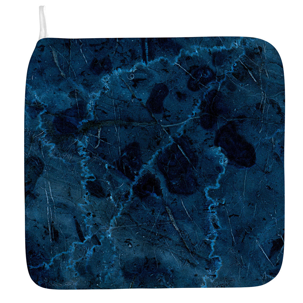 Dark Blue Marble Print Hand Towel