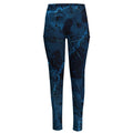 Dark Blue Marble Print High-Waisted Pocket Leggings