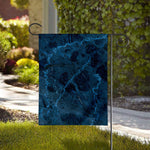Dark Blue Marble Print House Flag