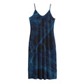 Dark Blue Marble Print Jersey Midi Cami Dress