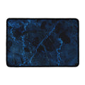 Dark Blue Marble Print Kitchen Mat