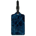 Dark Blue Marble Print Luggage Tag