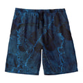 Dark Blue Marble Print Men's Swim Trunks