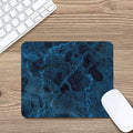 Dark Blue Marble Print Mouse Pad