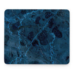 Dark Blue Marble Print Mouse Pad