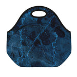 Dark Blue Marble Print Neoprene Lunch Bag