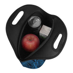 Dark Blue Marble Print Neoprene Lunch Bag