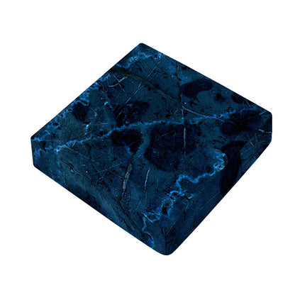 Dark Blue Marble Print Outdoor Seat Cushion Cover