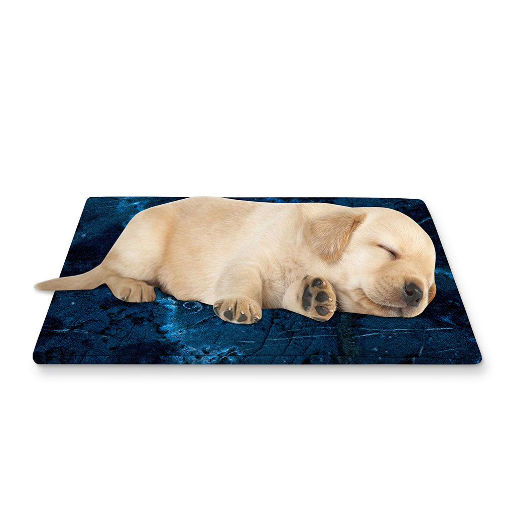 Dark Blue Marble Print Pet Cooling Mat Cover