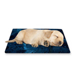 Dark Blue Marble Print Pet Cooling Mat Cover