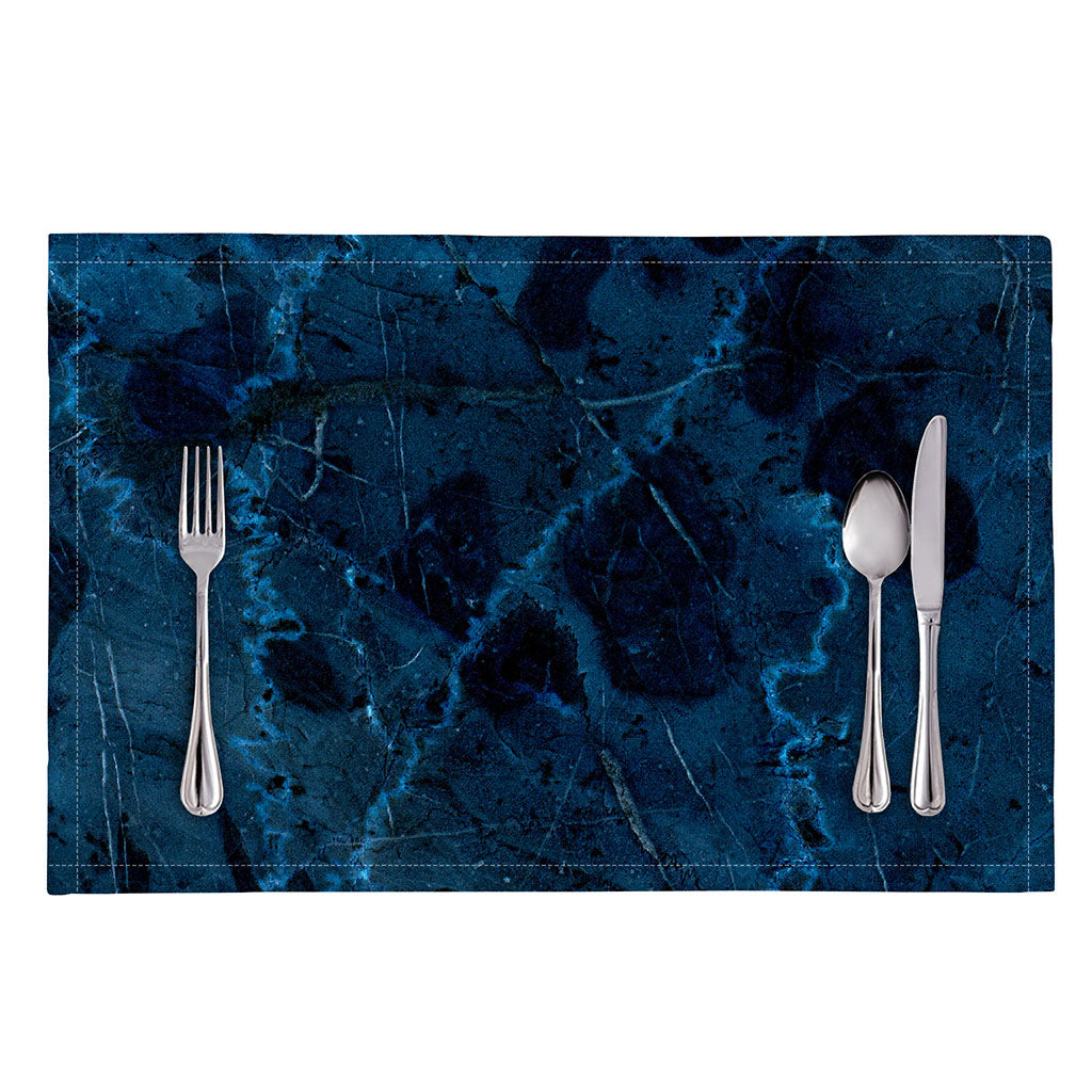 Dark Blue Marble Print Placemat