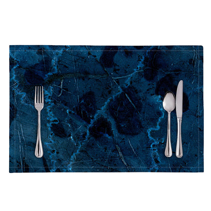 Dark Blue Marble Print Placemat