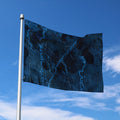 Dark Blue Marble Print Polyester Flag
