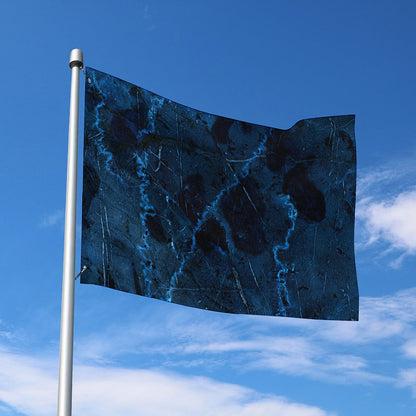 Dark Blue Marble Print Polyester Flag