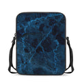 Dark Blue Marble Print Rectangular Crossbody Bag