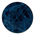 Dark Blue Marble Print Round Floor Mat