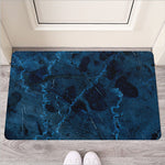 Dark Blue Marble Print Rubber Doormat