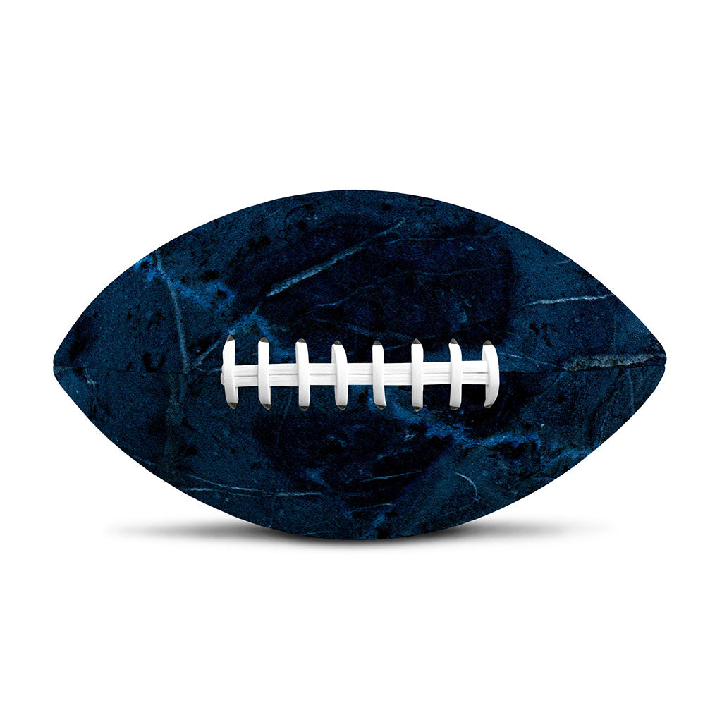 Dark Blue Marble Print Rugby Ball