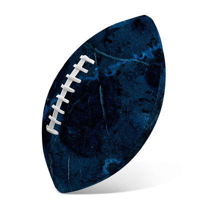 Dark Blue Marble Print Rugby Ball