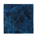 Dark Blue Marble Print Silk Bandana