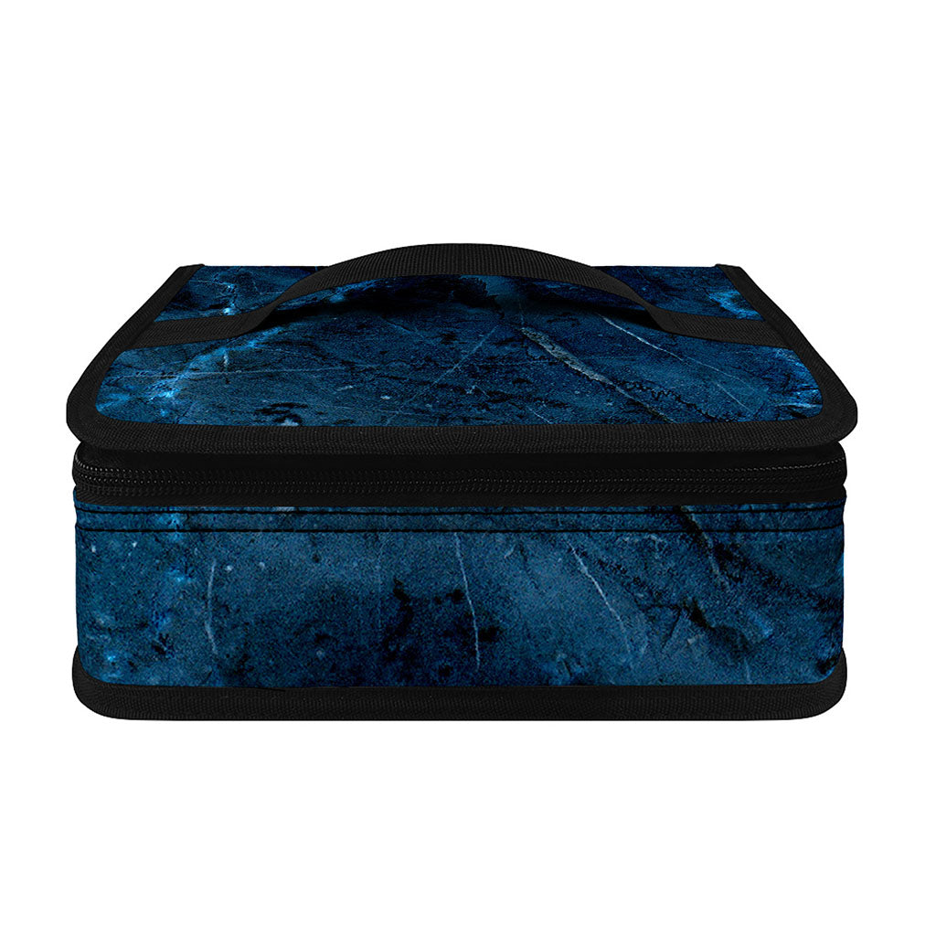 Dark Blue Marble Print Small Lunch Bag