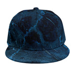 Dark Blue Marble Print Snapback Cap
