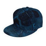 Dark Blue Marble Print Snapback Cap