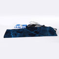 Dark Blue Marble Print Sports Towel