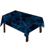 Dark Blue Marble Print Tablecloth