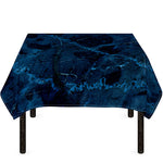 Dark Blue Marble Print Tablecloth