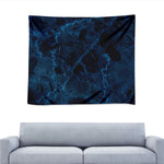 Dark Blue Marble Print Tapestry