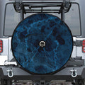 Dark Blue Marble Print Tire Cover With Camera Hole