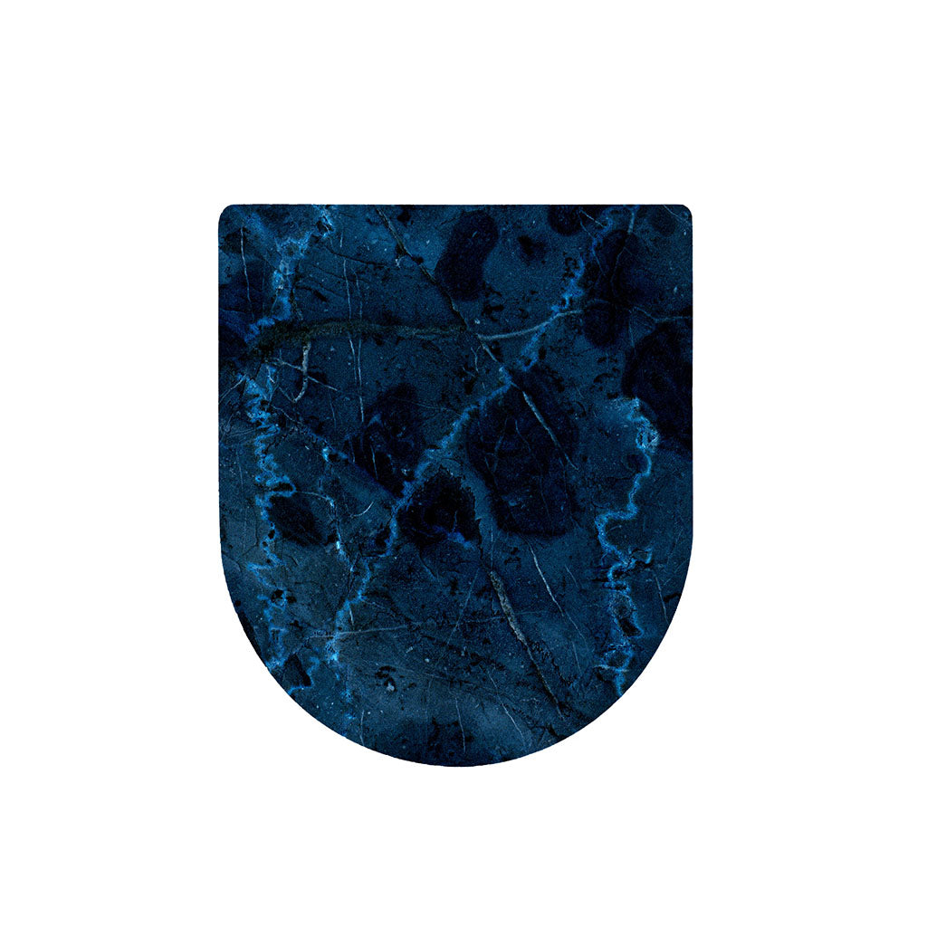 Dark Blue Marble Print Toilet Lid Cover