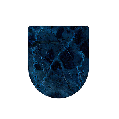 Dark Blue Marble Print Toilet Lid Cover